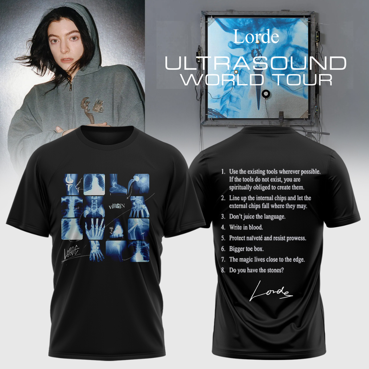 Lorde Ultrasound World Tour Premium Fan Graphic T Shirt