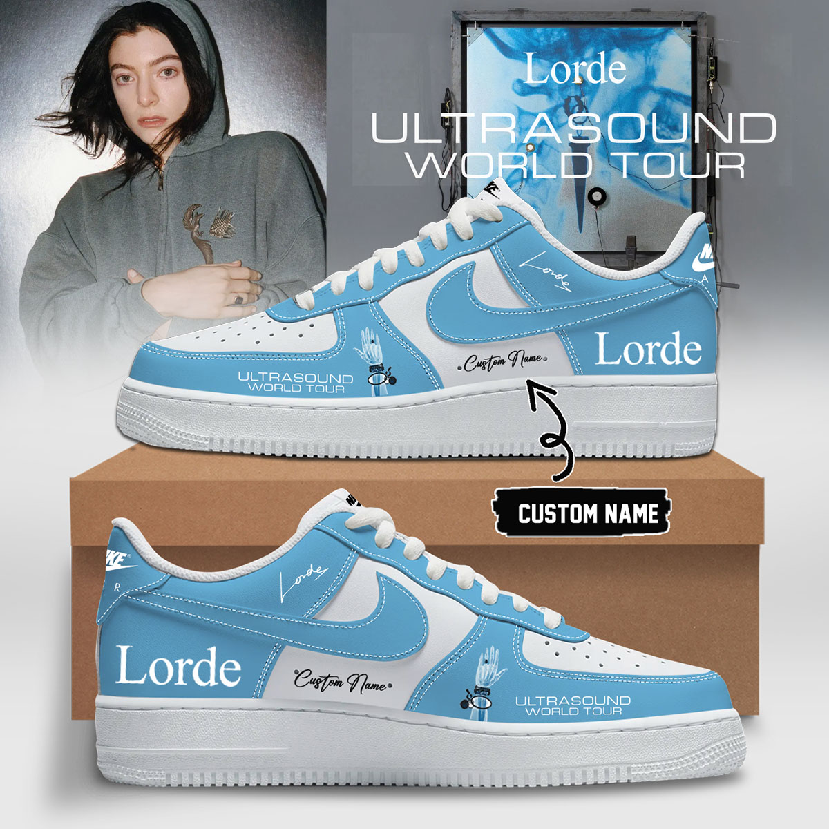 Lorde Ultrasound World Tour Premium Streetwear Sneakers
