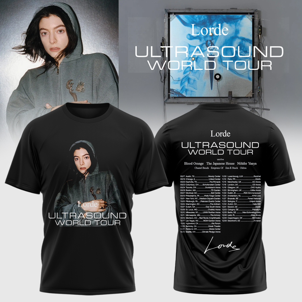 Lorde Ultrasound World Tour Signature Fan Graphic Tee