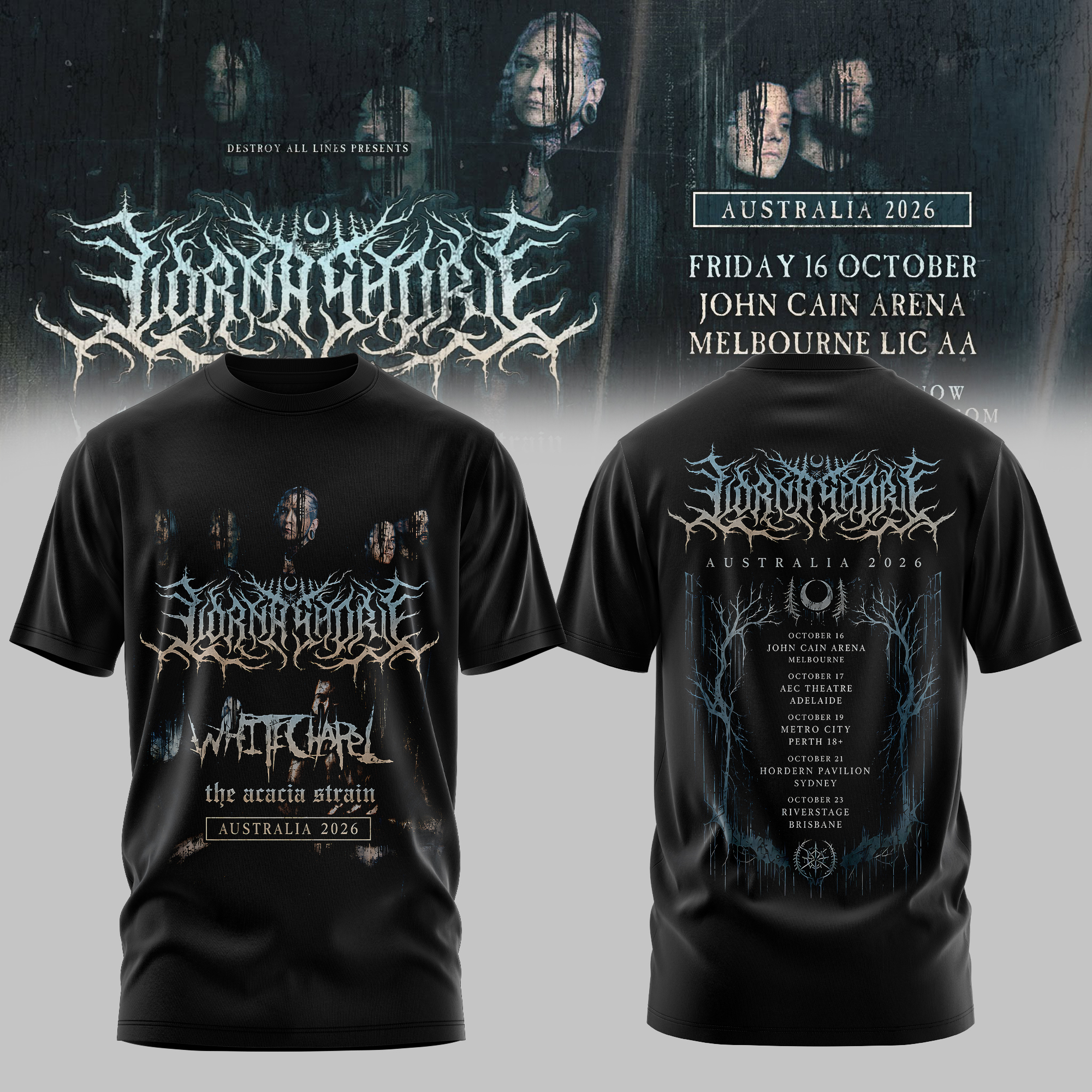 Lorna Shore Australia New Zealand Tour 2026 Limited Edition Shirt