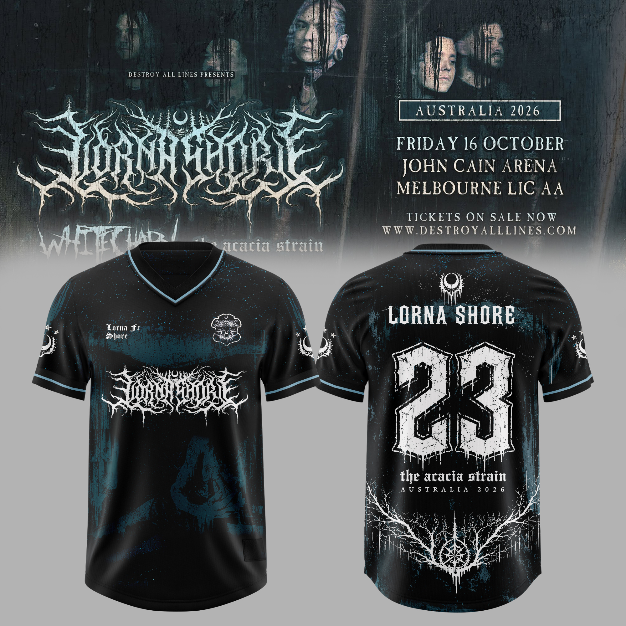 Lorna Shore Australia New Zealand Tour 2026 Premium Basketball Jersey