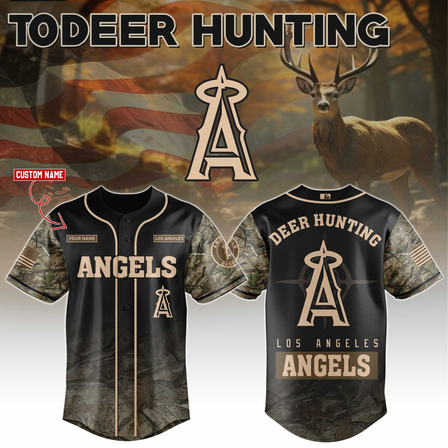 Los Angeles Angels Deer Hunting Limited Edition Baseball Jersey