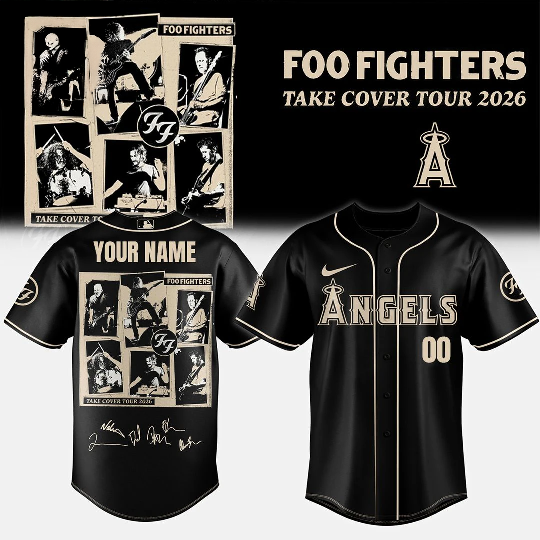 Los Angeles Angels x Foo Fighters Take Cover Tour 2026 Baseball Jersey