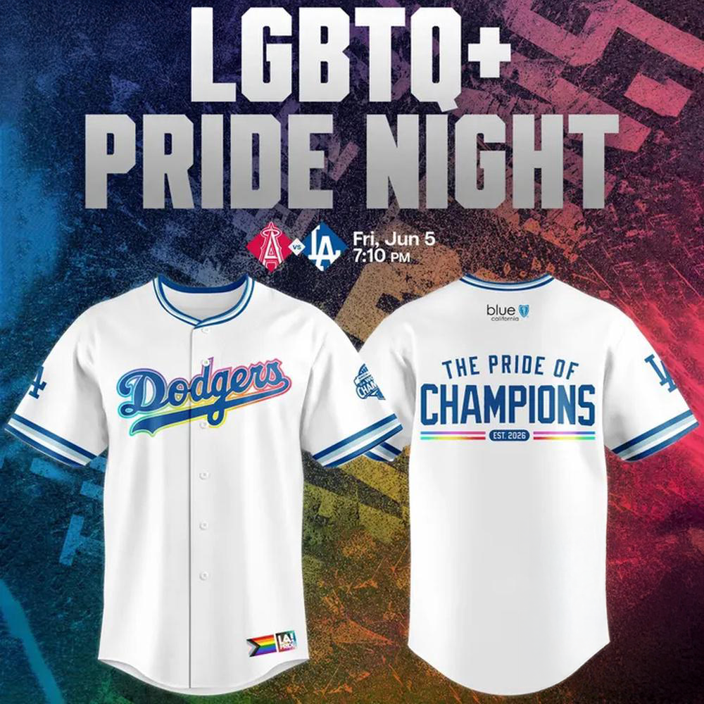 Los Angeles Dodgers 2026 LGBTQ Pride Night Baseball Jersey