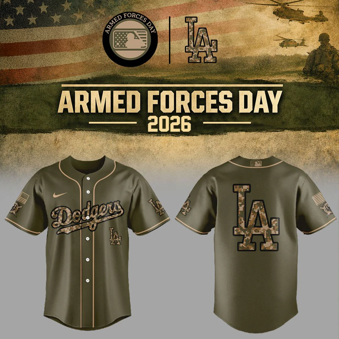 Los Angeles Dodgers Armed Forces Day 2026 Edition Baseball Jersey