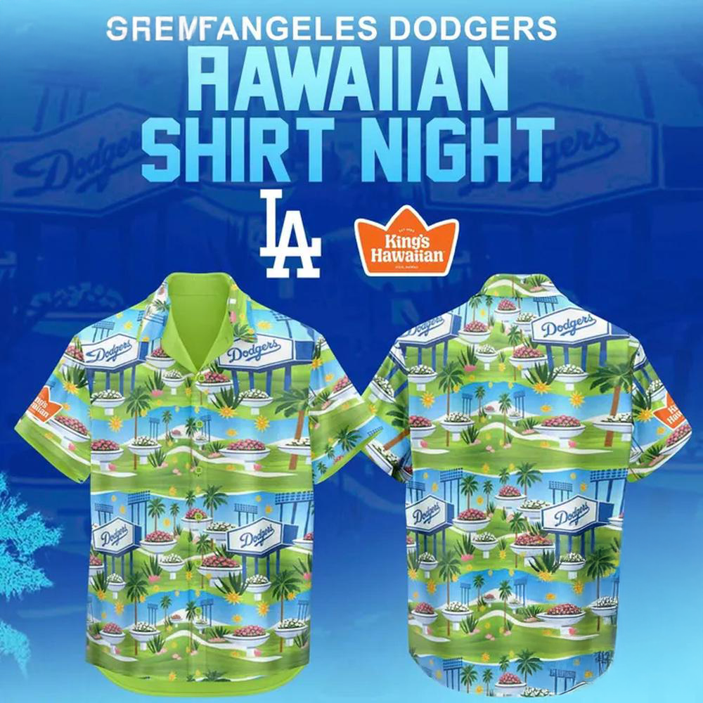 Los Angeles Dodgers Hawaiian Night 2026 Tropical Fan Shirt