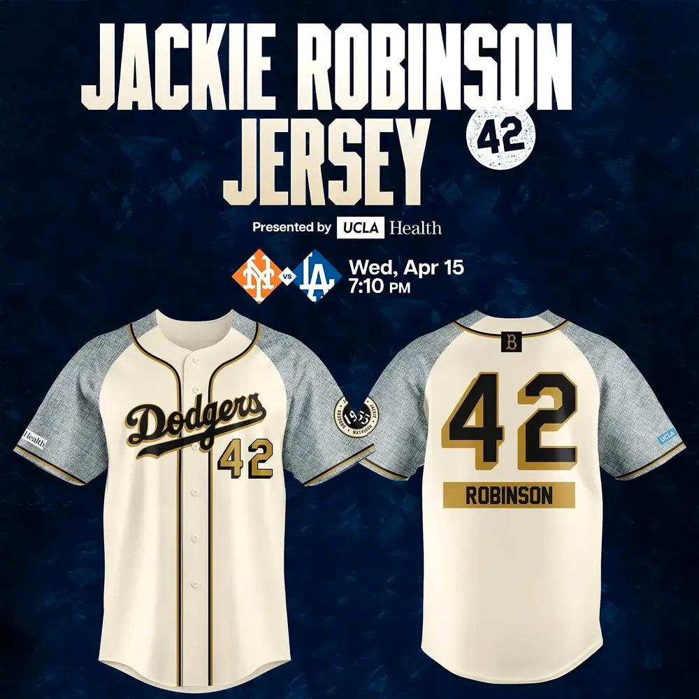 Los Angeles Dodgers Jackie Robinson 2026 Baseball Jersey