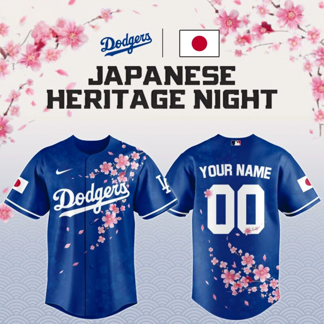 Los Angeles Dodgers Japanese Heritage Night Baseball Jersey