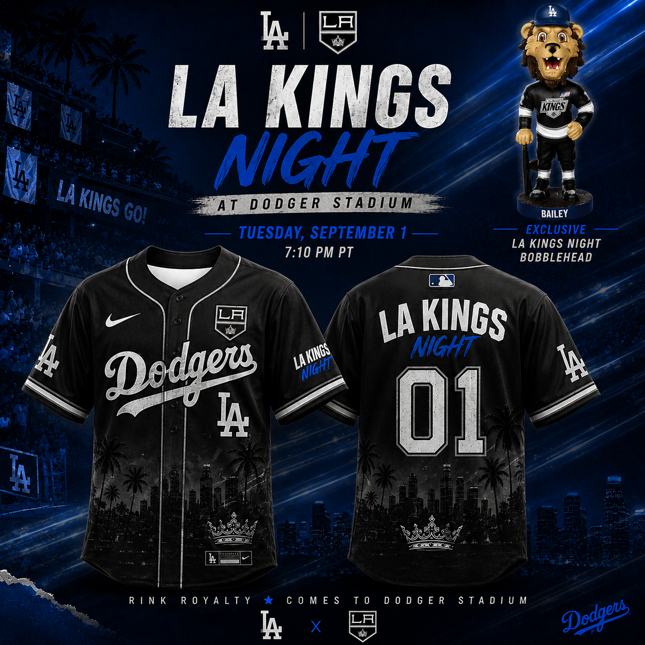 Los Angeles Dodgers Los Angeles Kings Night Limited Edition Baseball Jersey