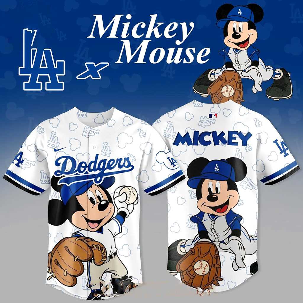 Los Angeles Dodgers Mickey Mouse 2026 Night MLB Crossover Baseball Jersey