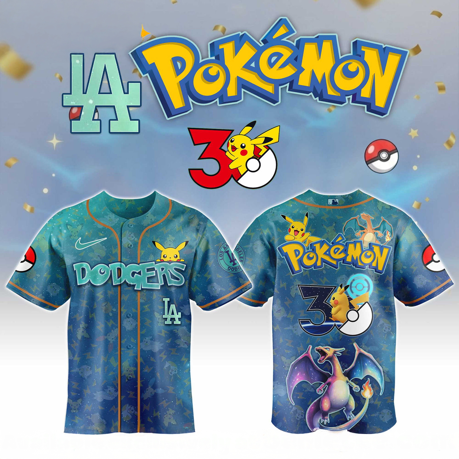Los Angeles Dodgers Pokemon Day Limited Baseball Jersey Collection