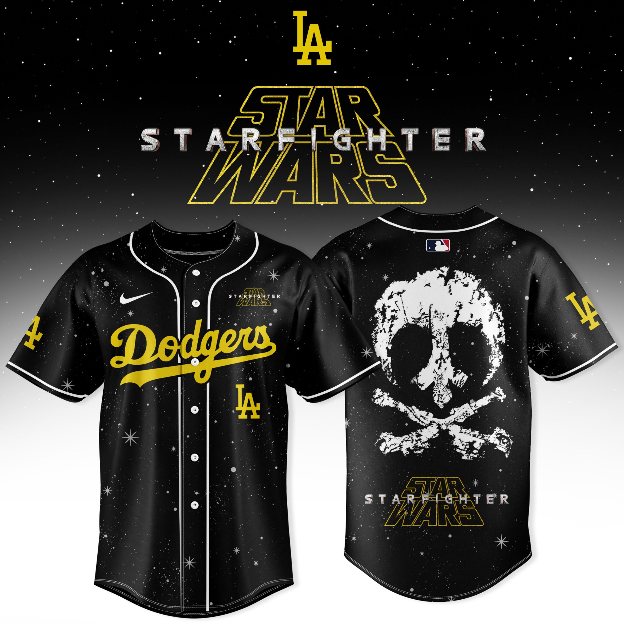 Los Angeles Dodgers Star Wars Starfighter Edition Baseball Jersey Space Theme Fan Shirt 1 - Unicasport Los Angeles Dodgers Star Wars Starfighter Edition Baseball Jersey Space Theme Fan Shirt