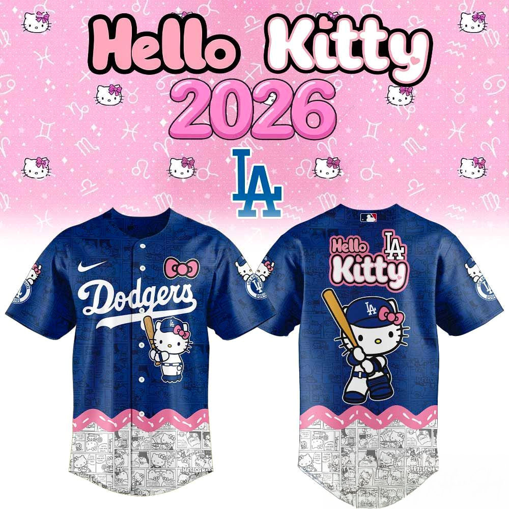 Los Angeles Dodgers x Hello Kitty 2026 Special Baseball Jersey