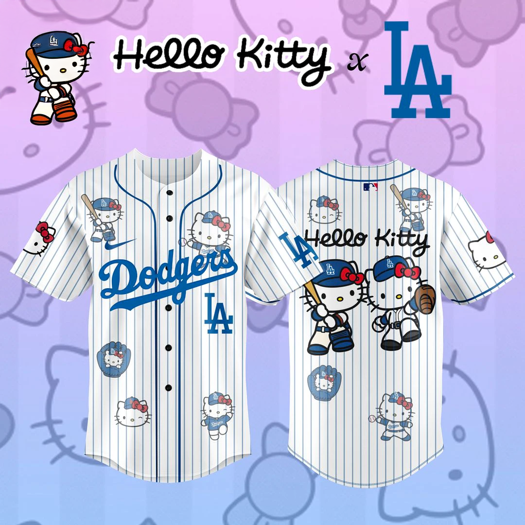 Los Angeles Dodgers x Hello Kitty Custom Design 2026 Baseball Jersey