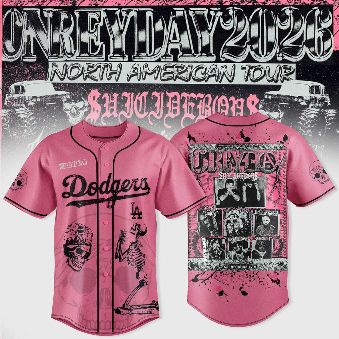Los Angeles Dodgers x uicideboy Greyday 2026 North American Tour Edition Jersey