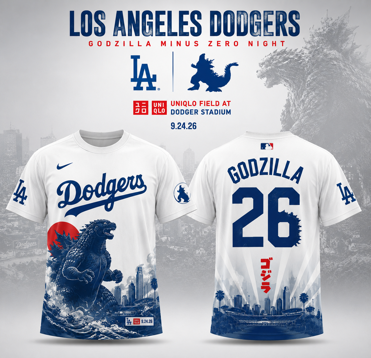 Los Angeles Godzilla Minus One Limited Edition Graphic T Shirt
