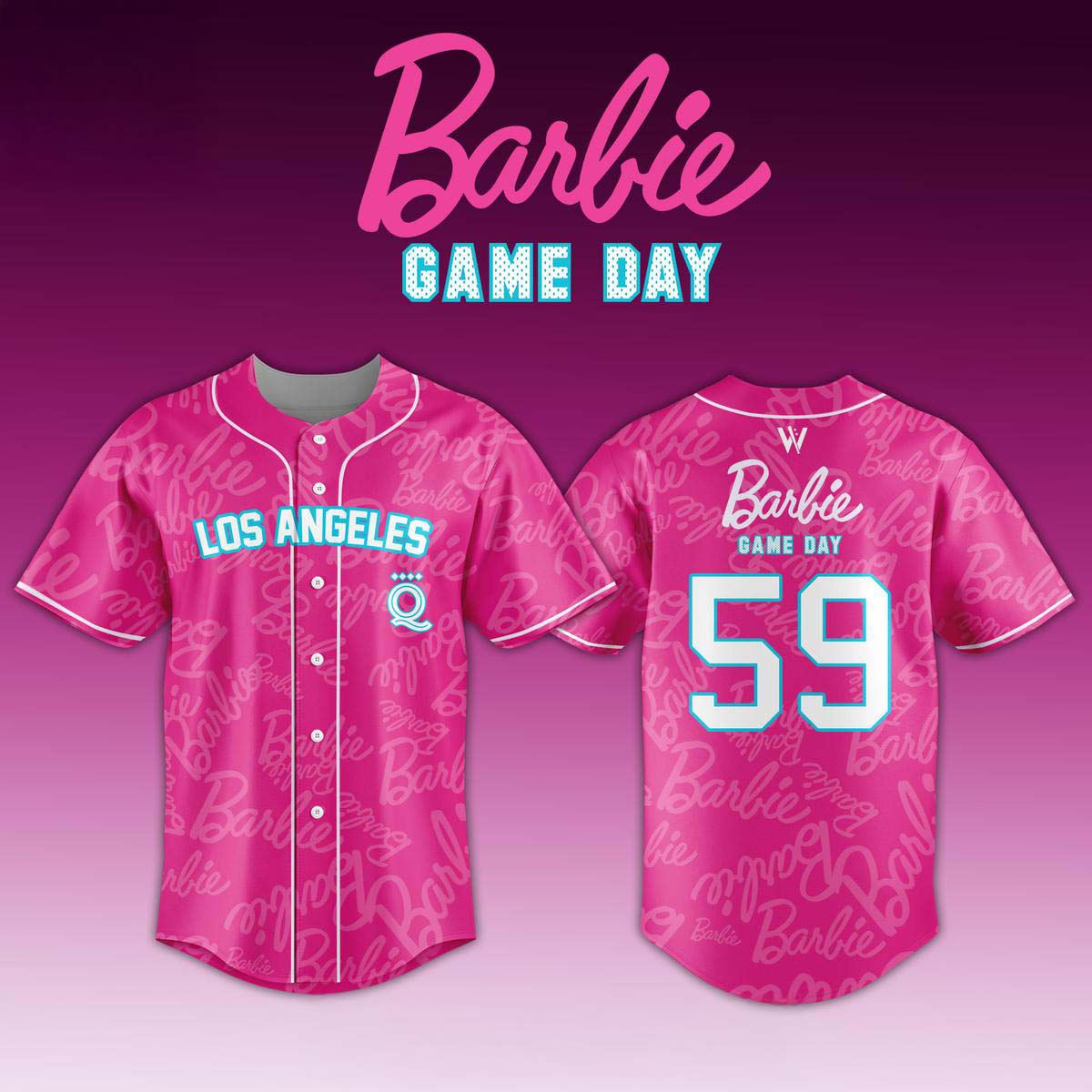 Los Angeles Queens Barbie Night 2026 WPBL Game Pink Baseball Jersey Womens Sports Fan Edition 1 - Unicasport Los Angeles Queens Barbie Night 2026 WPBL Game Pink Baseball Jersey Womens Sports Fan Edition