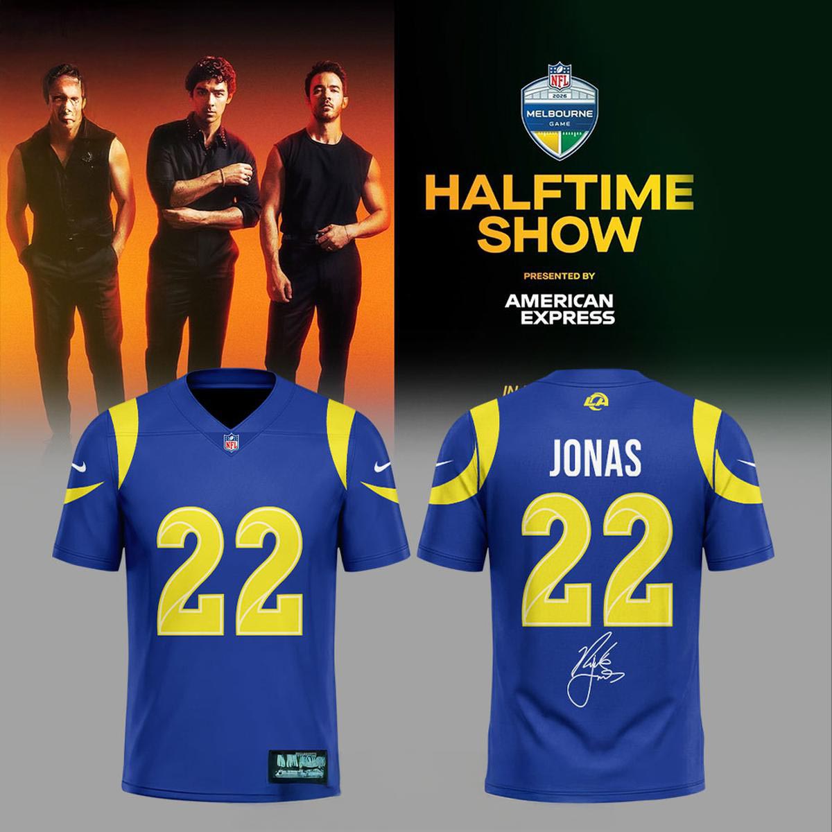 Los Angeles Rams Jonas Brothers 2026 Halftime Show Personalized Football Jersey Football Concert Fan Game Day Jersey 1 - Unicasport Los Angeles Rams Jonas Brothers 2026 Halftime Show Personalized Football Jersey Football Concert Fan Game Day Jersey