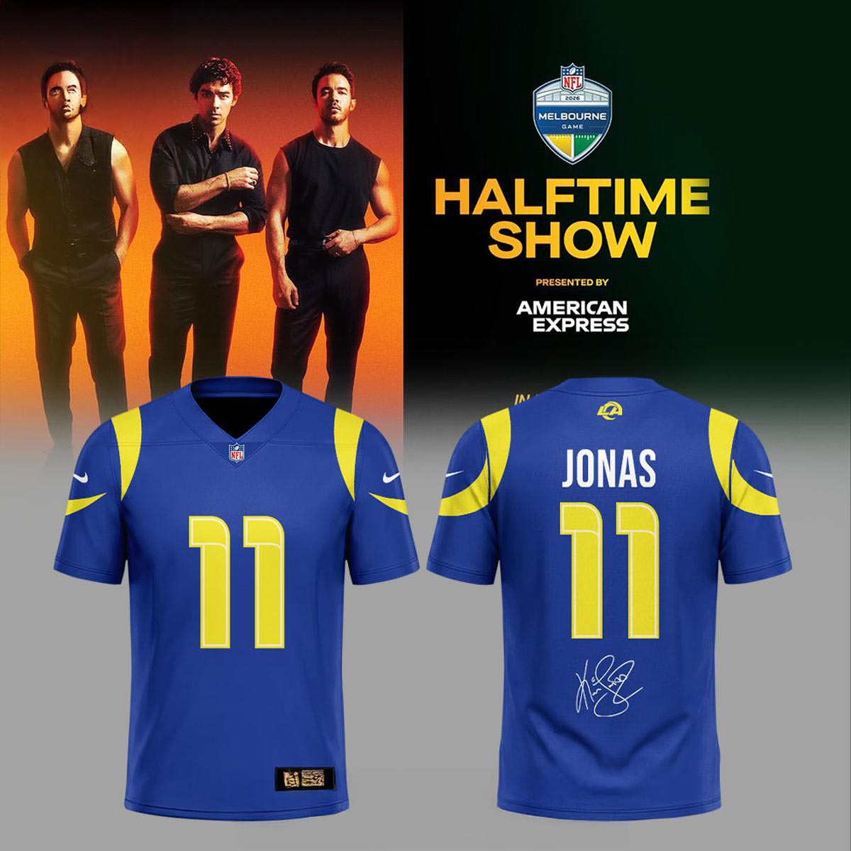 Los Angeles Rams Jonas Brothers 2026 Halftime Show Personalized Football Jersey Pop Rock Music NFL Fan Custom Jersey 2 - Unicasport Los Angeles Rams Jonas Brothers 2026 Halftime Show Personalized Football Jersey Pop Rock Music NFL Fan Custom Jersey