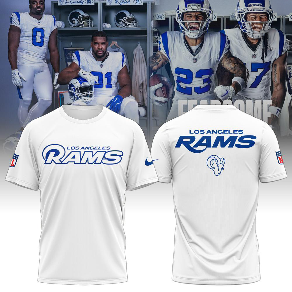 Los Angeles Rams Legacy Collection Fearsome White Graphic TShirt