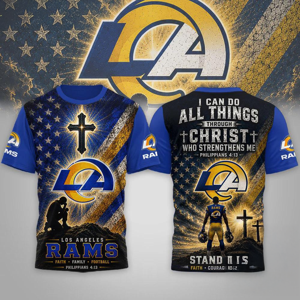 Los Angeles Rams NFL Faith Family Limited Edition Premium 3D Shirt
