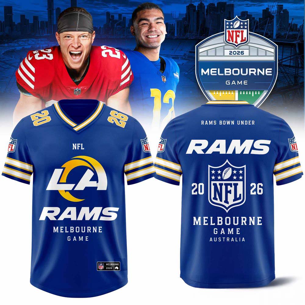 Los Angeles Rams NFL Melbourne 2026 Football Jersey Exclusive International Game Fan Edition 1 - Unicasport Los Angeles Rams NFL Melbourne 2026 Football Jersey Exclusive International Game Fan Edition