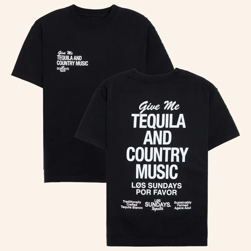 Los Sundays Merch The Tequila And Country Music Black TShirt Him Gifts