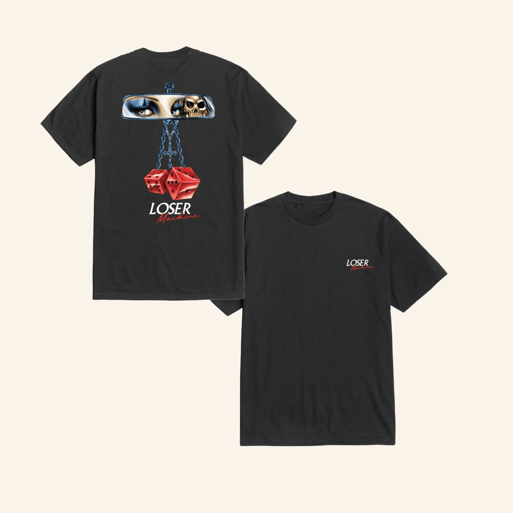 Loser Machine Merch Rear View Stock TShirt Birthday Ideas For Boyfriend