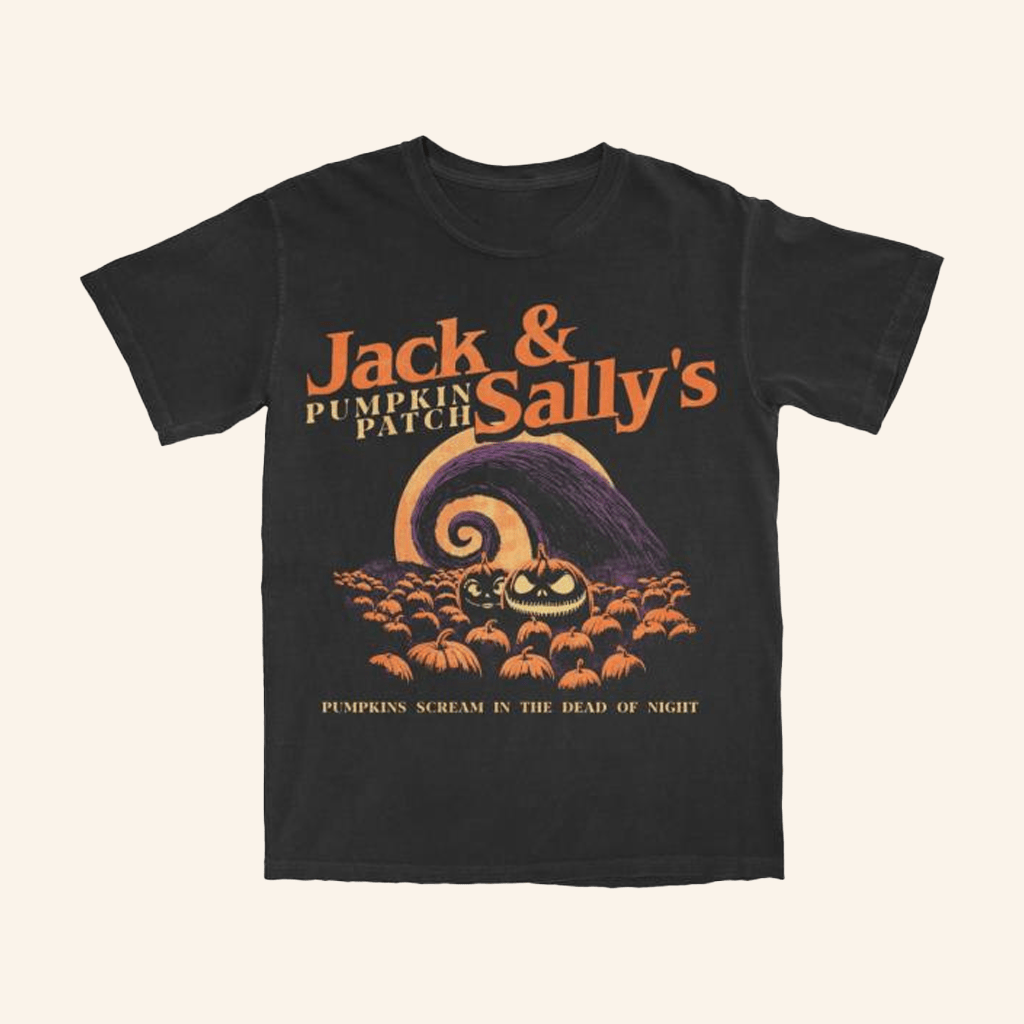 Lostbrostradingco Merch Jack And Sallys Pumpkin Patch TShirt Friends Gifts