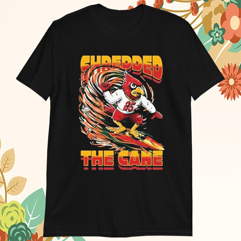 Louisiana Cardinals Shredded The Cane Mascot Surf Tshirts