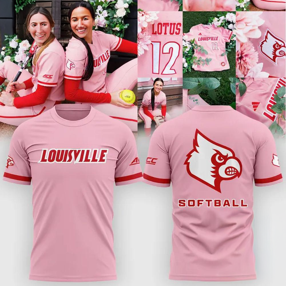 Louisville Cardinals 2026 Softball Pink Uniform Design T Shirt