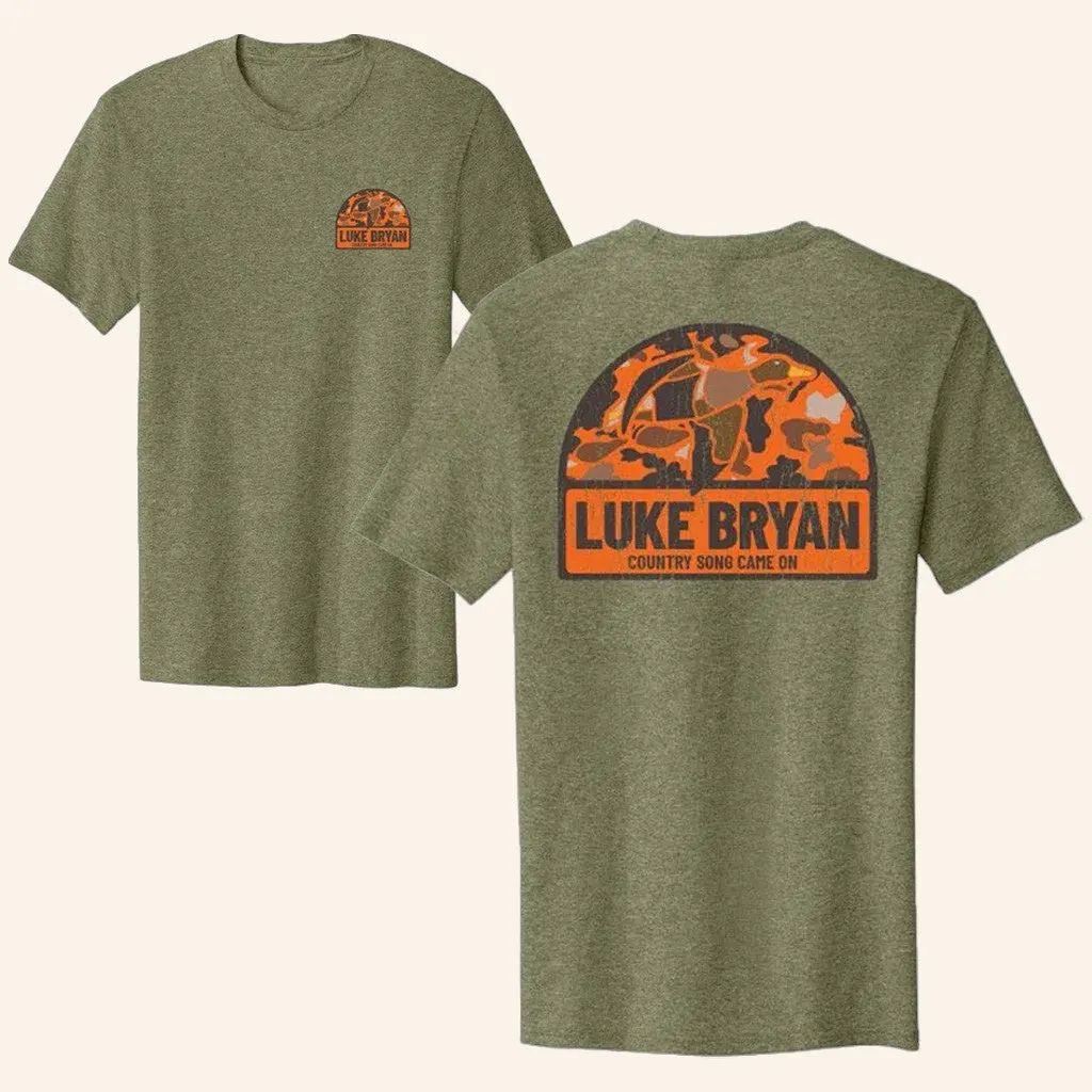 Luke Bryan Merch Tour 2025 Country Song Came On Camo TShirt Gifts For Fans
