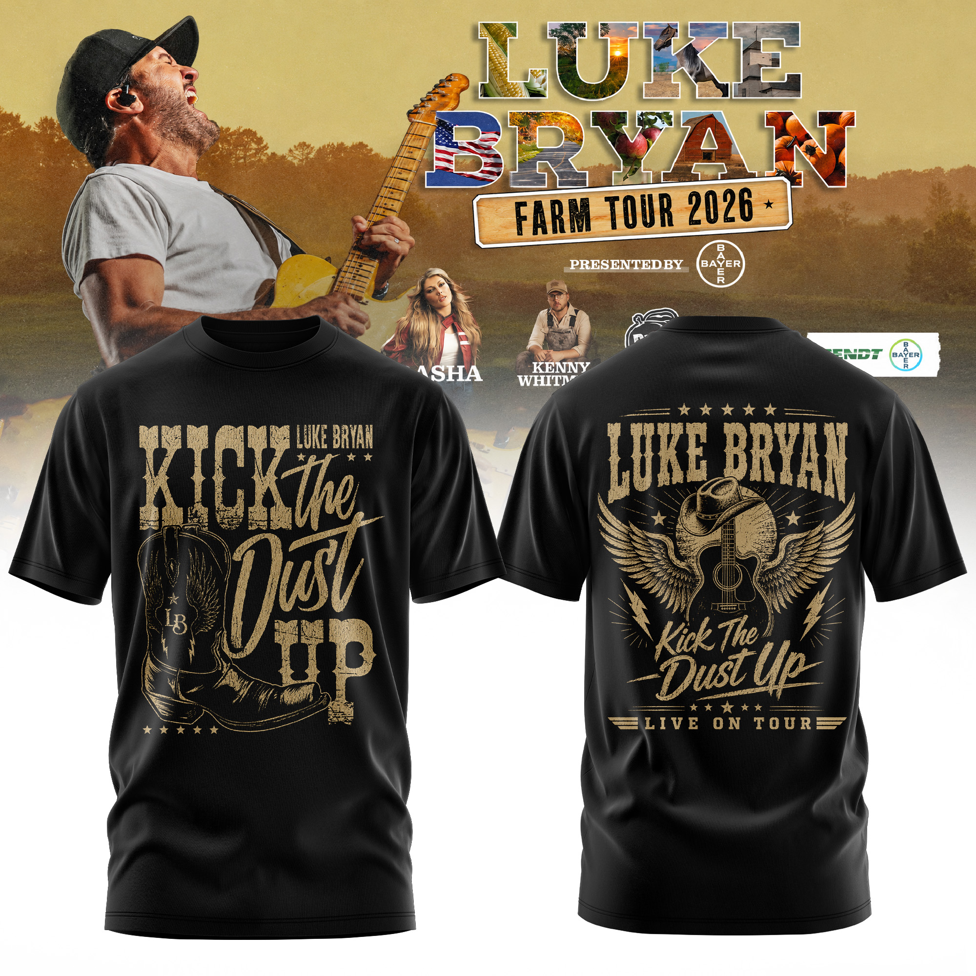 Luke Bryan Word On The Street Tour 2026 Collector Fan Graphic Tee