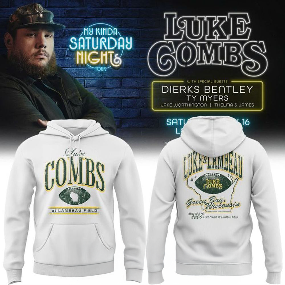 Luke Combs x Green Bay Packers My Kinda Saturday Night Tour Hoodie