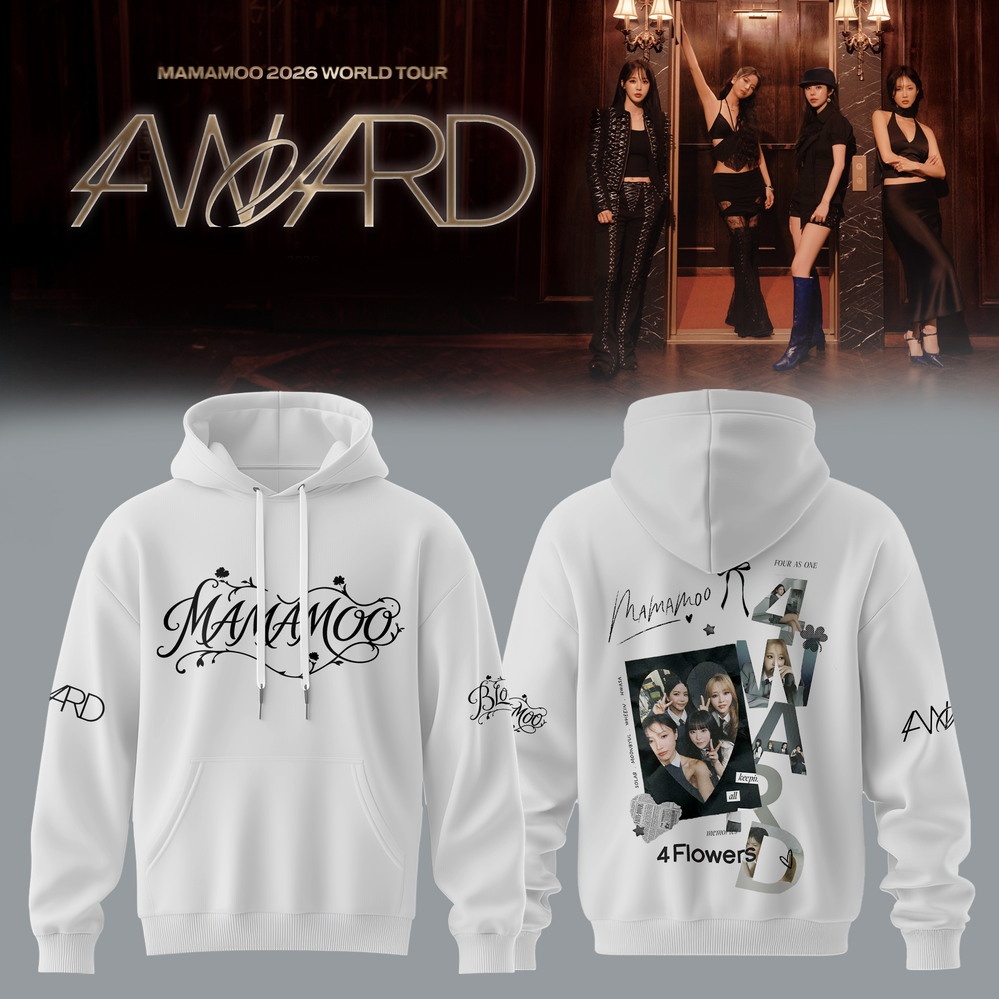 MAMAMOO 2026 4WARD World Tour Premium Concert Hoodie Gift for Fans