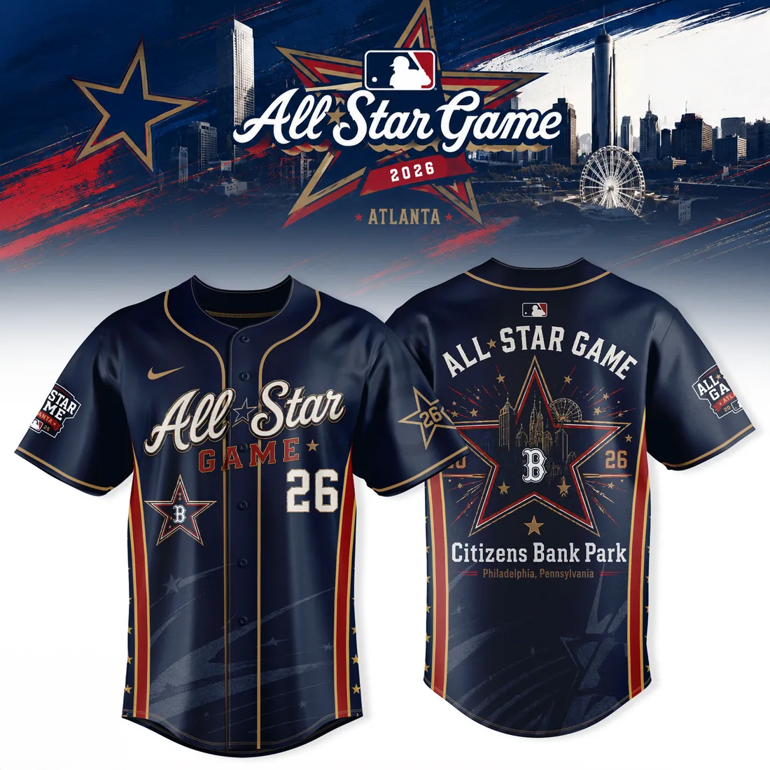 MLB All Star Game Philadelphia Citizens Bank Park Baseball Jersey Collection