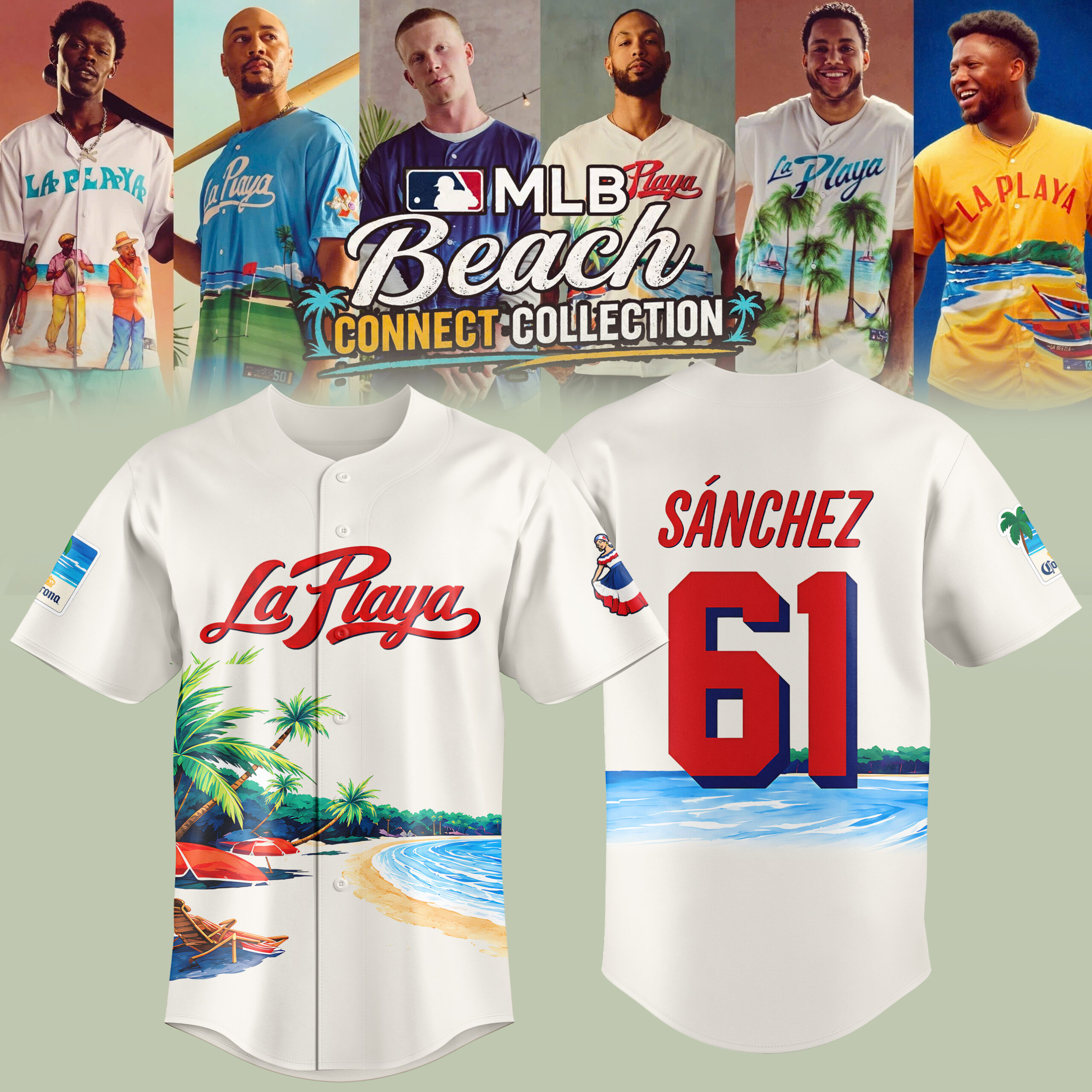 MLB Beach Connect Series Cristopher Sanchez La Playa Limited Baseball Jersey