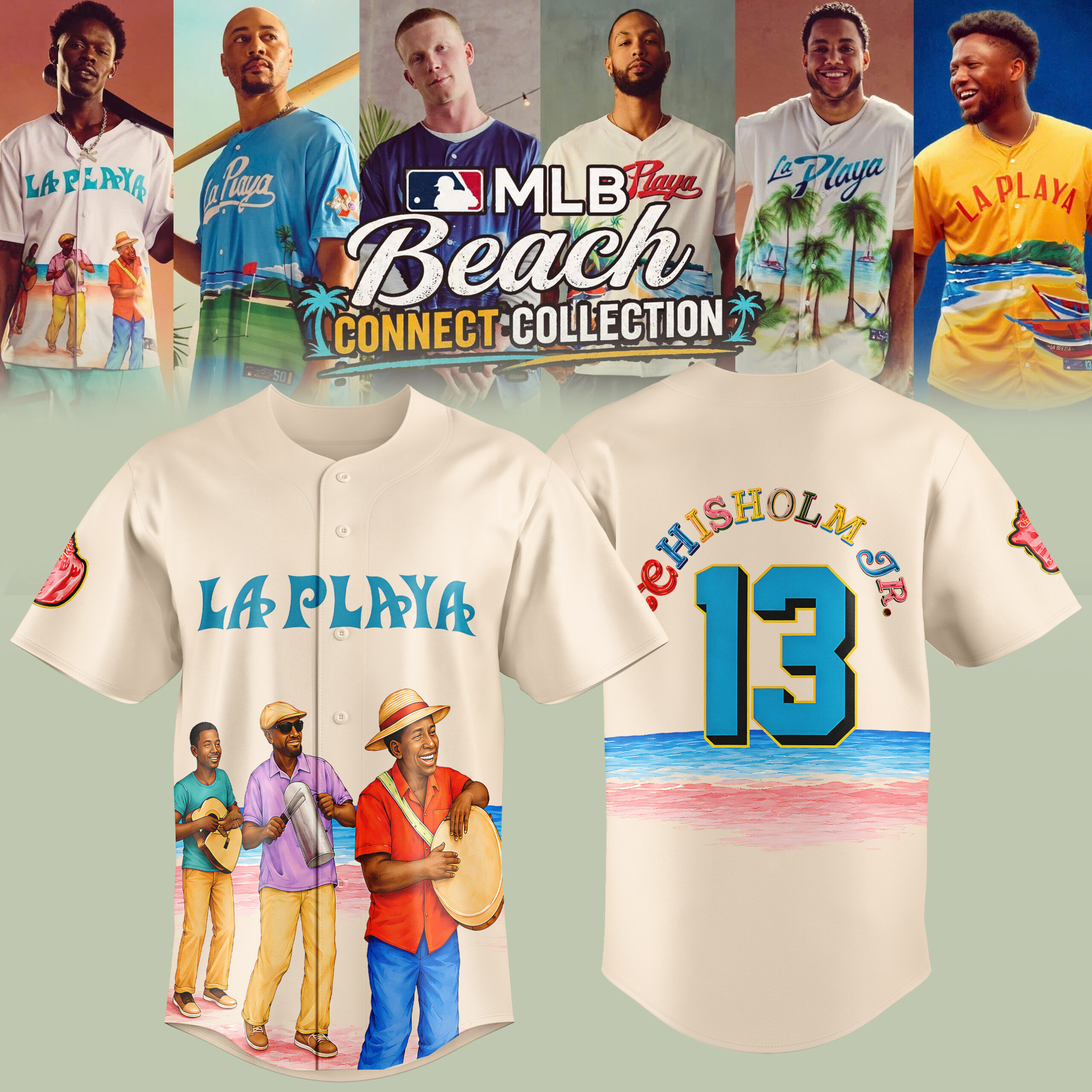 MLB Beach Connect Series Jazz Chisholm Jr La Playa Limited Baseball Jersey