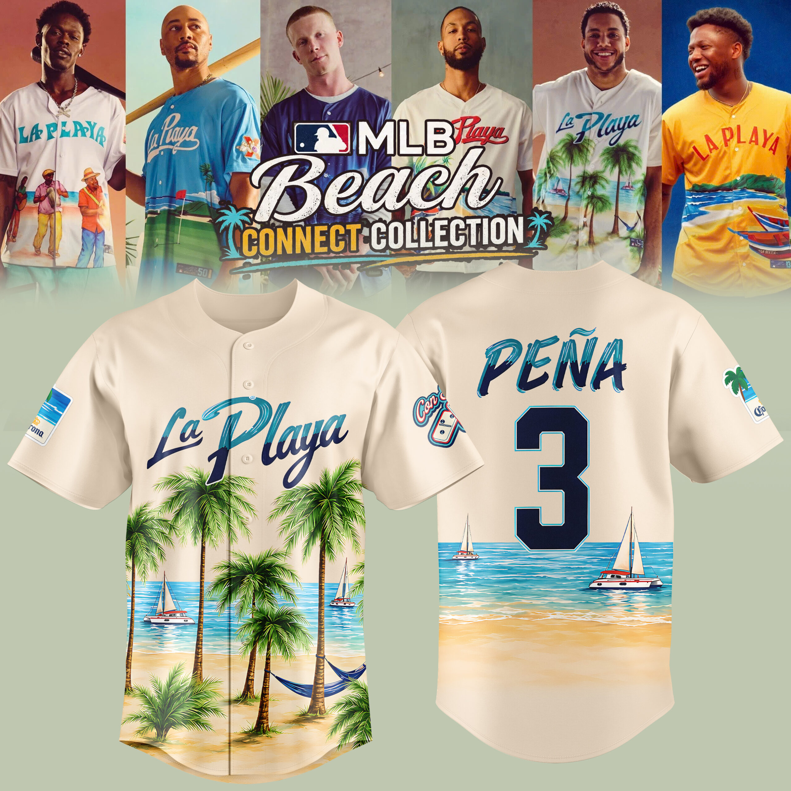 MLB Beach Connect Series Jeremy Pena La Playa Limited Baseball Jersey