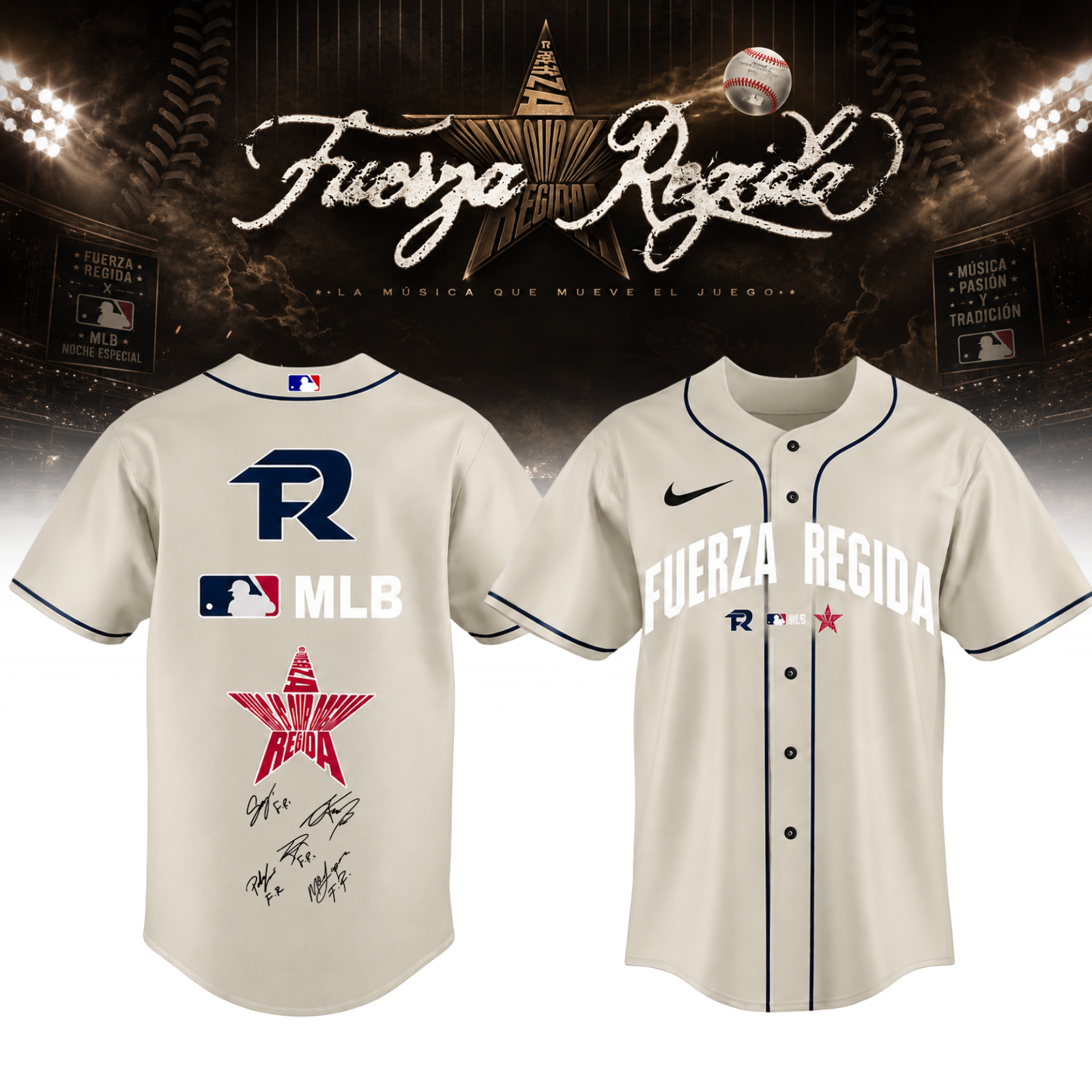 MLB x Fuerza Regida This Is Our Dream Stadium Tour 2026 Baseball Jersey Collection