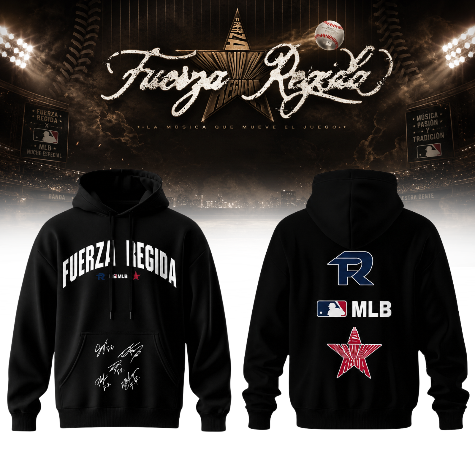 MLB x Fuerza Regida This Is Our Dream Stadium Tour 2026 Fan Hoodie