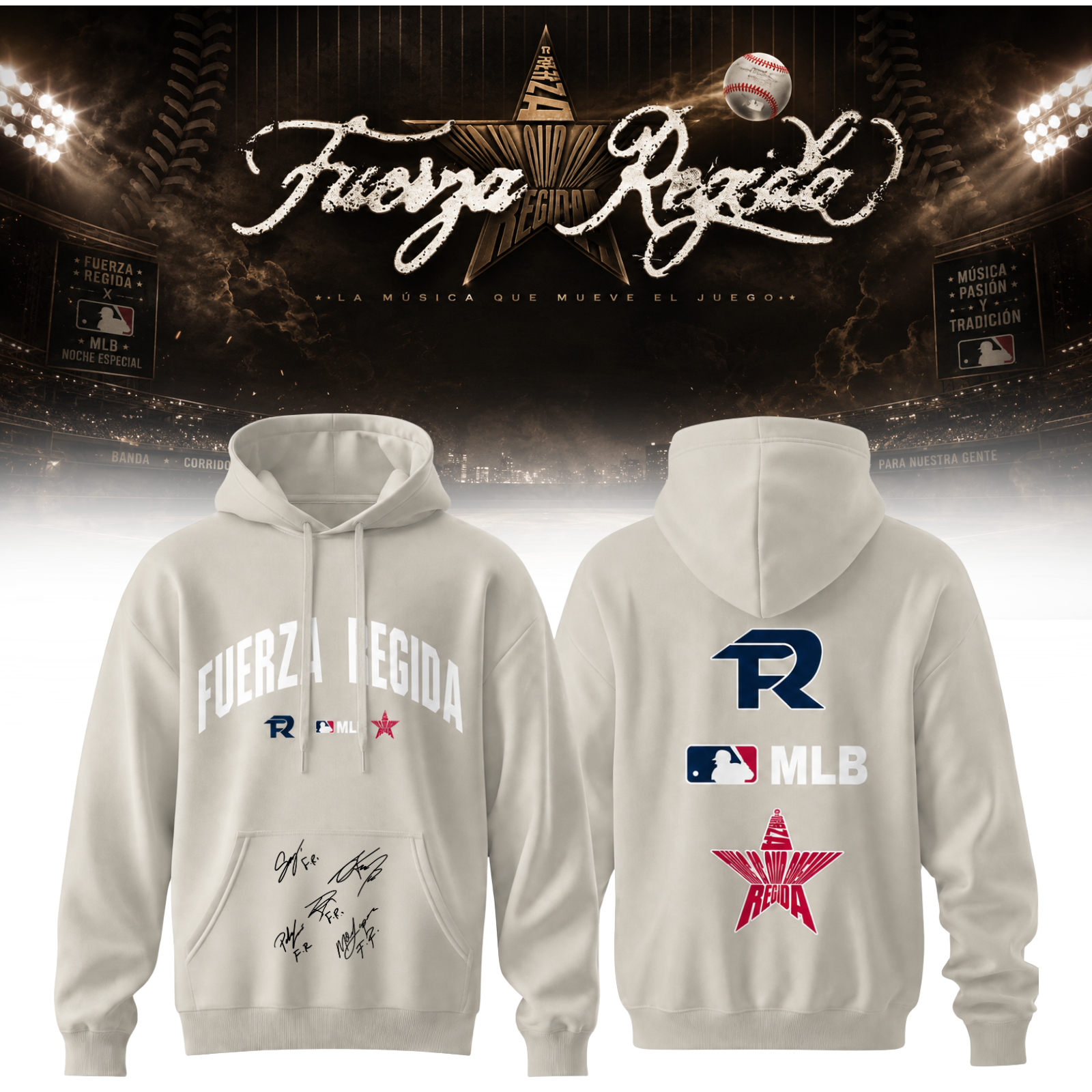 MLB x Fuerza Regida This Is Our Dream Stadium Tour 2026 Premium Hoodie