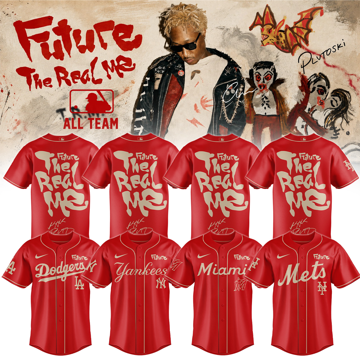 MLB x Future THE REAL ME Signature Limited Edition Baseball Jersey Gifts For Fans