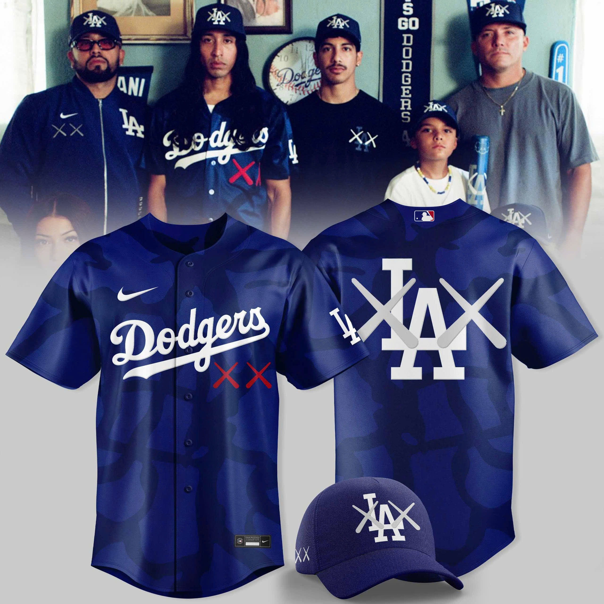 MLB x KAWS Blackout Premium Baseball Fan Jersey