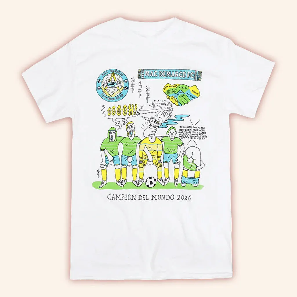Mac Demarco Merch Football Club White TShirt TShirt Gift Ideas For Friends