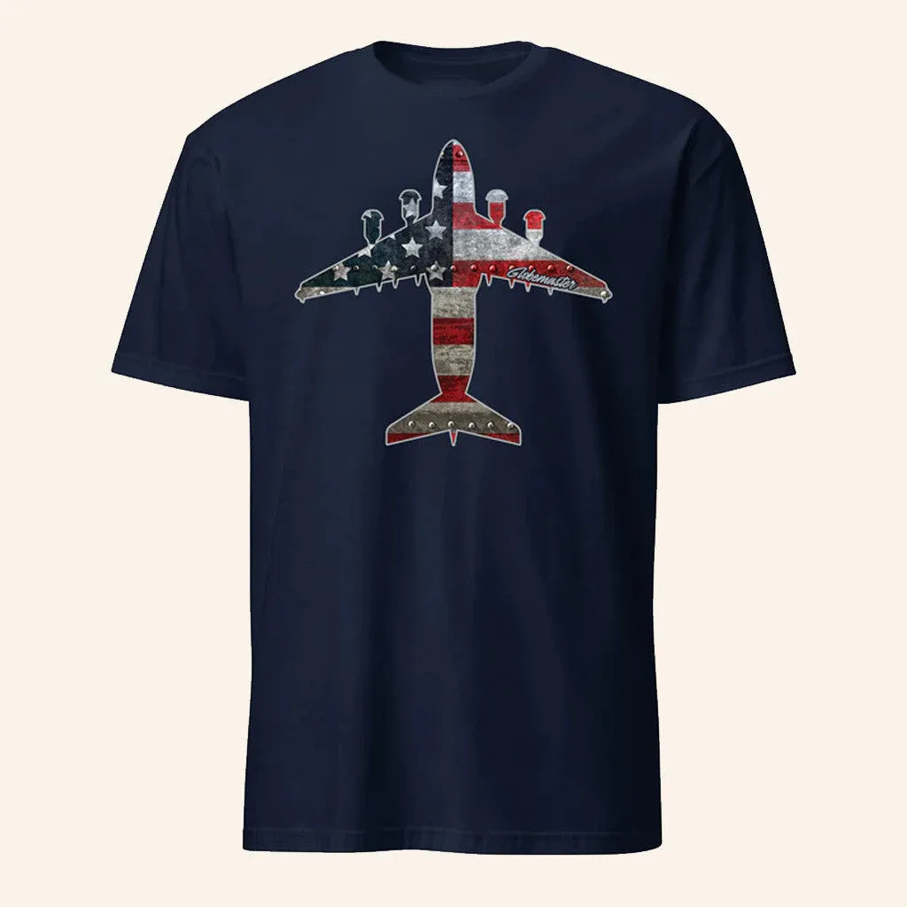 Mach2gear Merch C17 Globemaster Rivet Flag TShirt Gifts For Dad