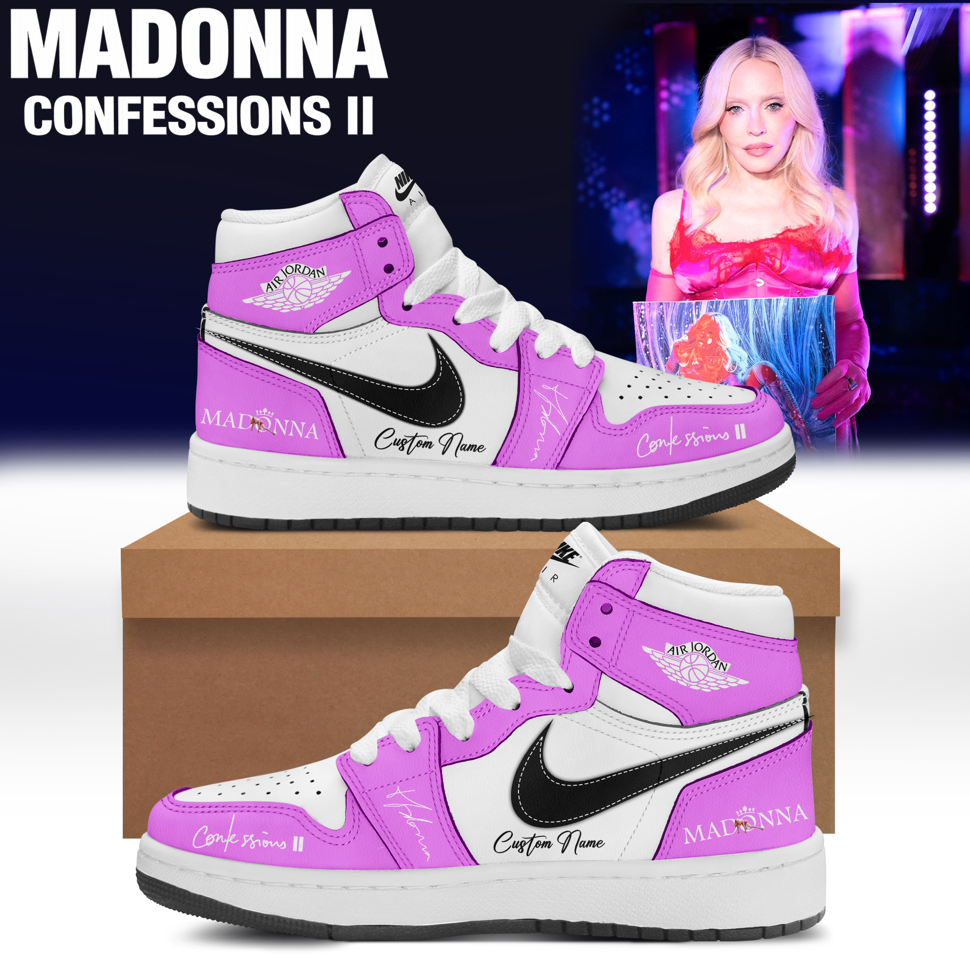 Madonna Confessions II Album Limited Edition Signature Air Force One Sneakers Signature Edition
