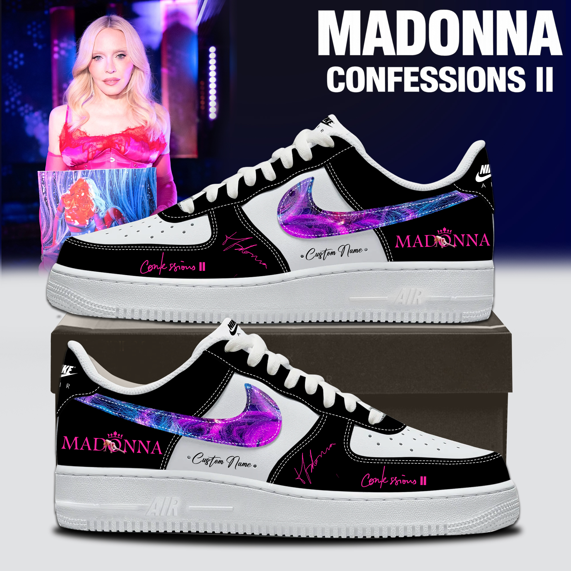Madonna Confessions II Album Limited Edition Signature Air Jordan One Sneakers Classic Edition