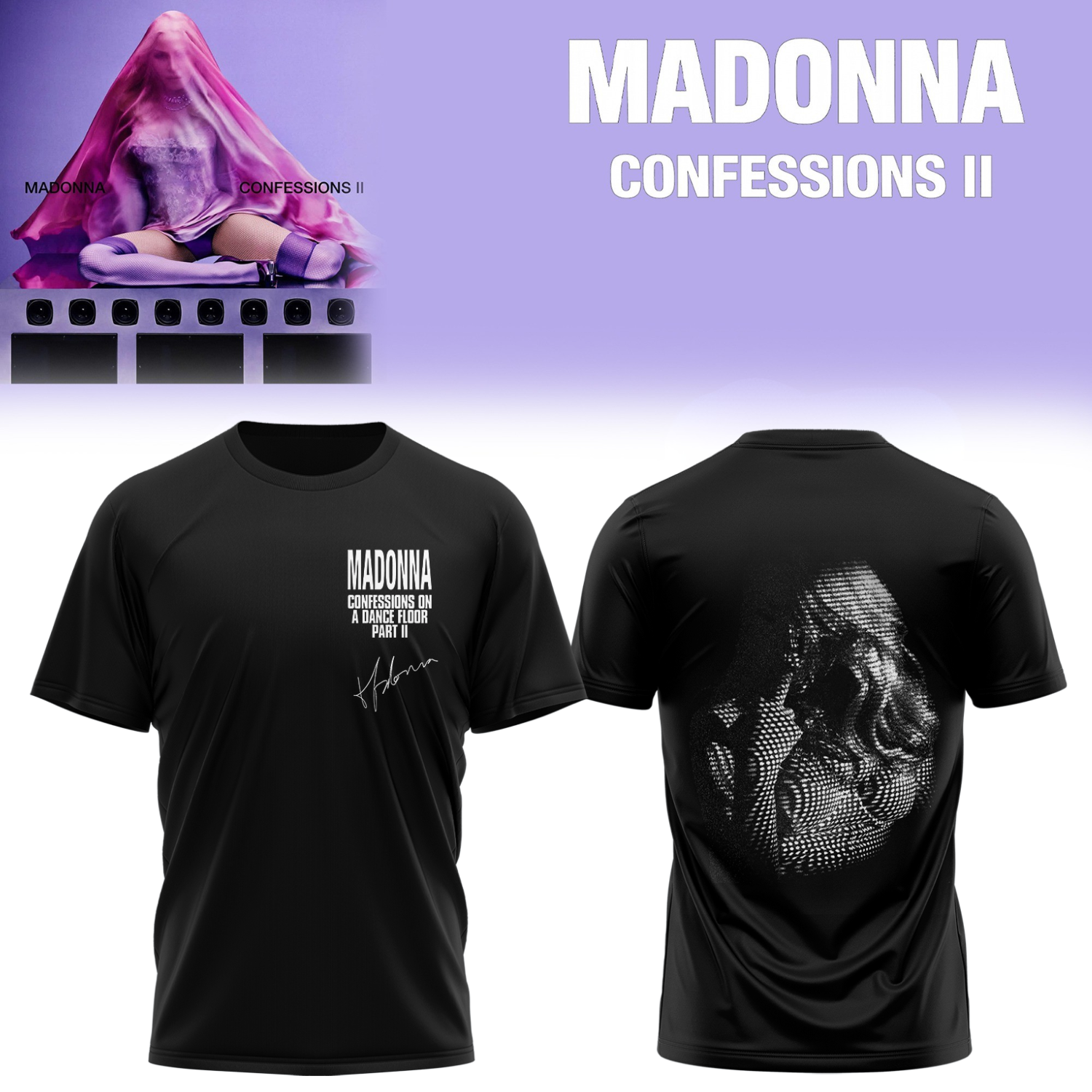 Madonna Confessions II Album Premium Concert Graphic Tee