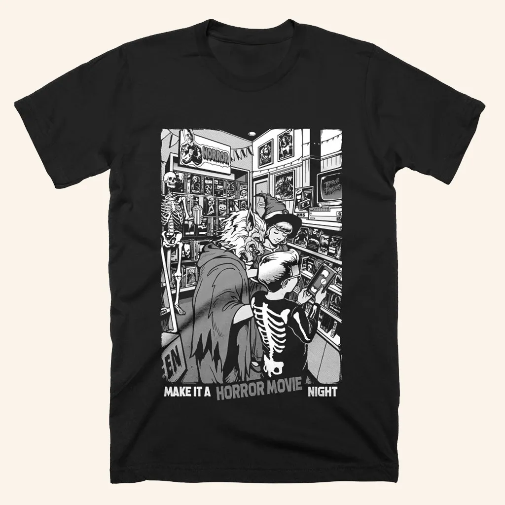 Make It A Horror Movie Night TShirt Halloween Tees Gifts For Mother